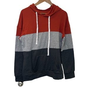 Minetom Womens Large Hooded Sweatshirt orange, Heather grey, charcoal